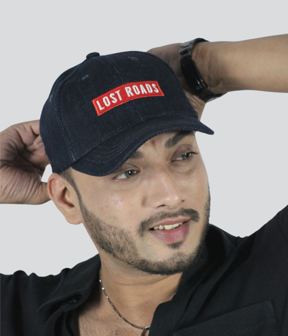 black color Lost roads Cap stylish and sun protection