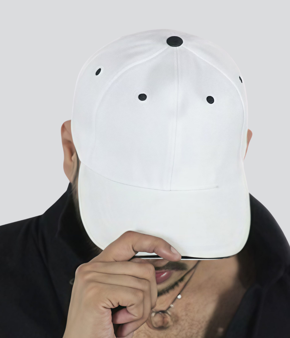 Best quality durable white cap with holes design