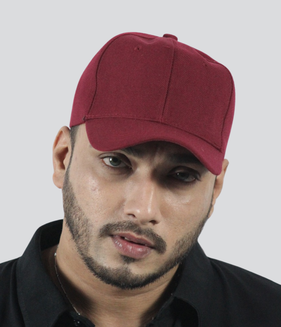 maroon color Plain Cap Durable and Trendy for summer