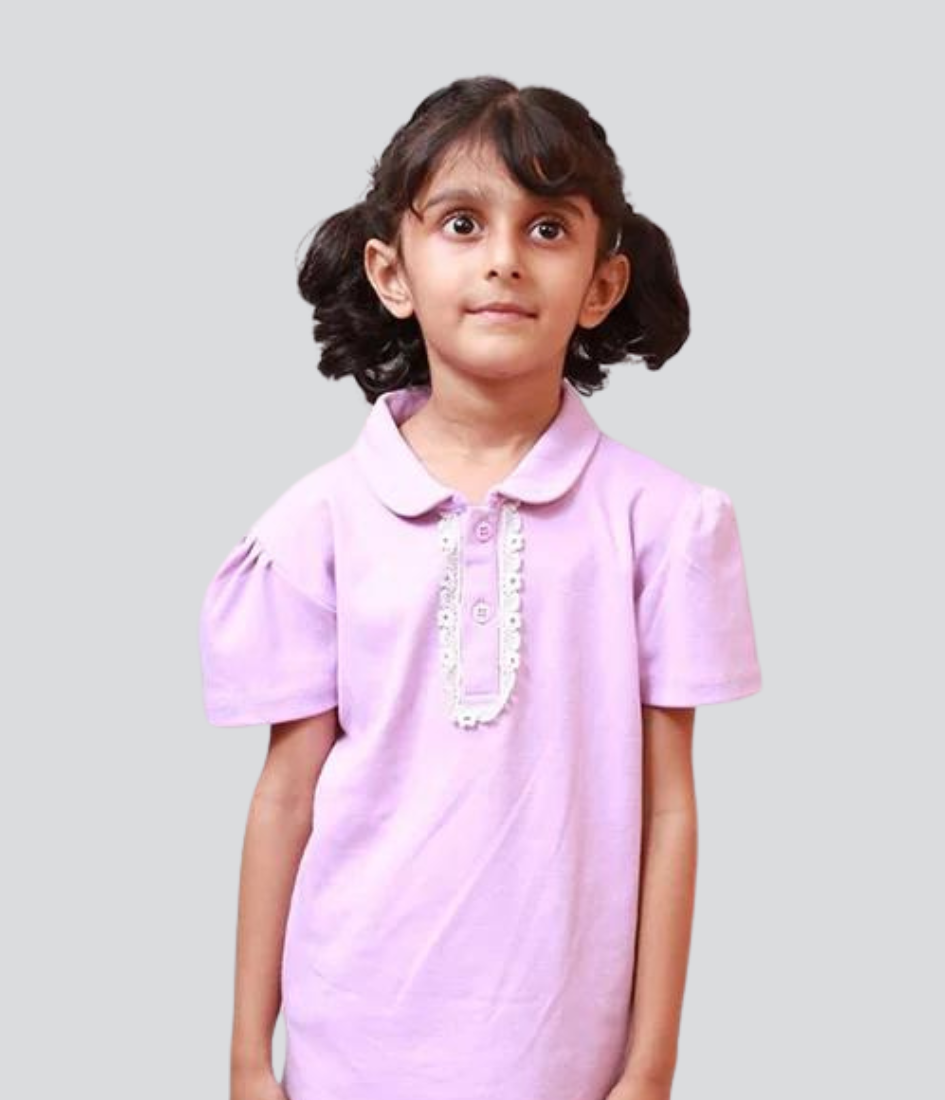 classic style purple color polo t-shirt for kids