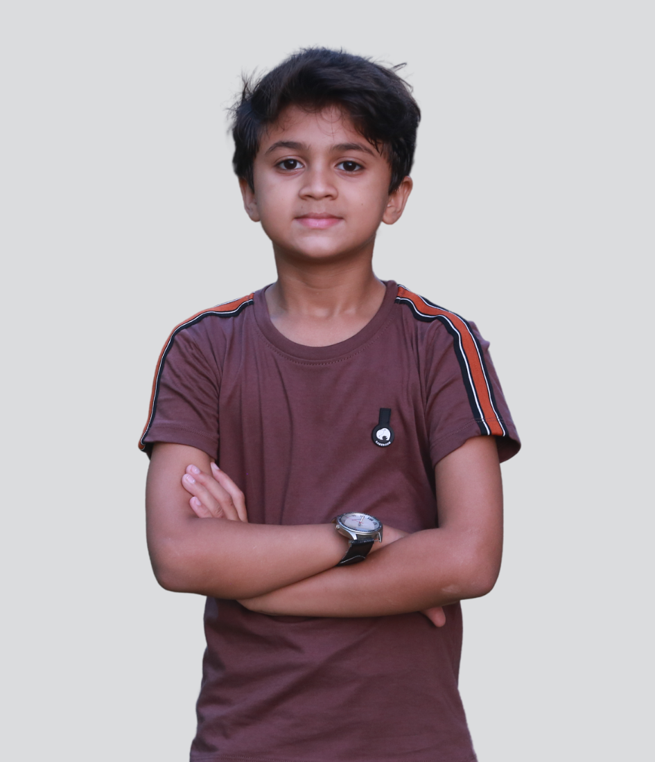 Stripe design chocolate color t-shirt for kids