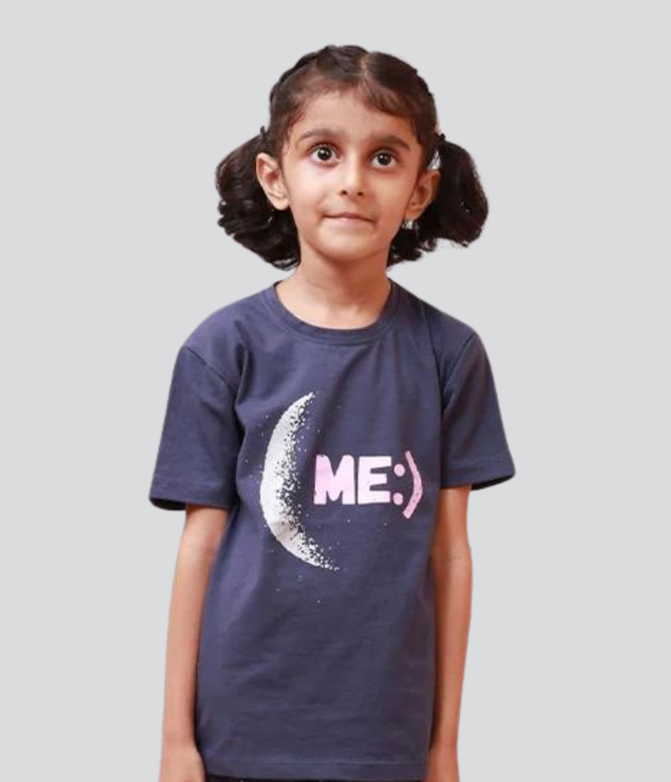 summer Casual wear t-shirts for kids dark blue