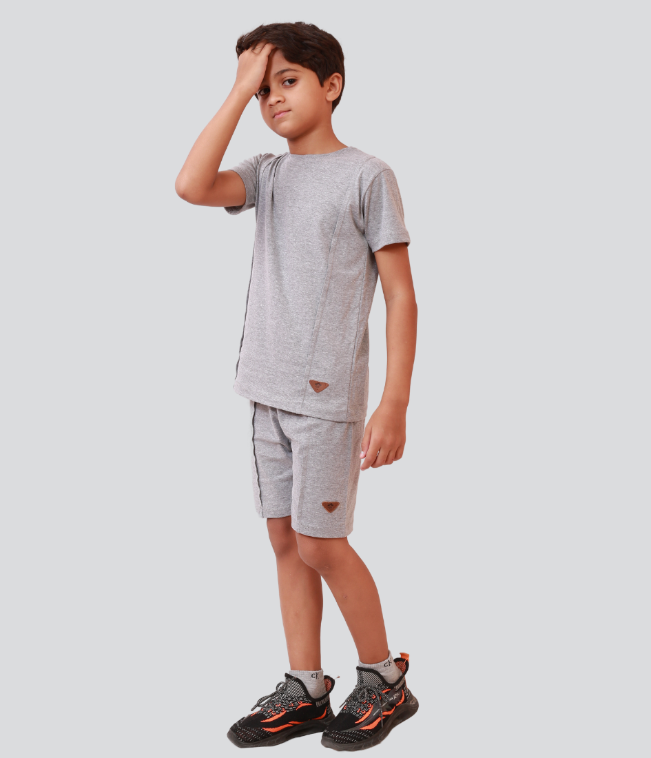 New Grey color summer CO-ORD set for kids