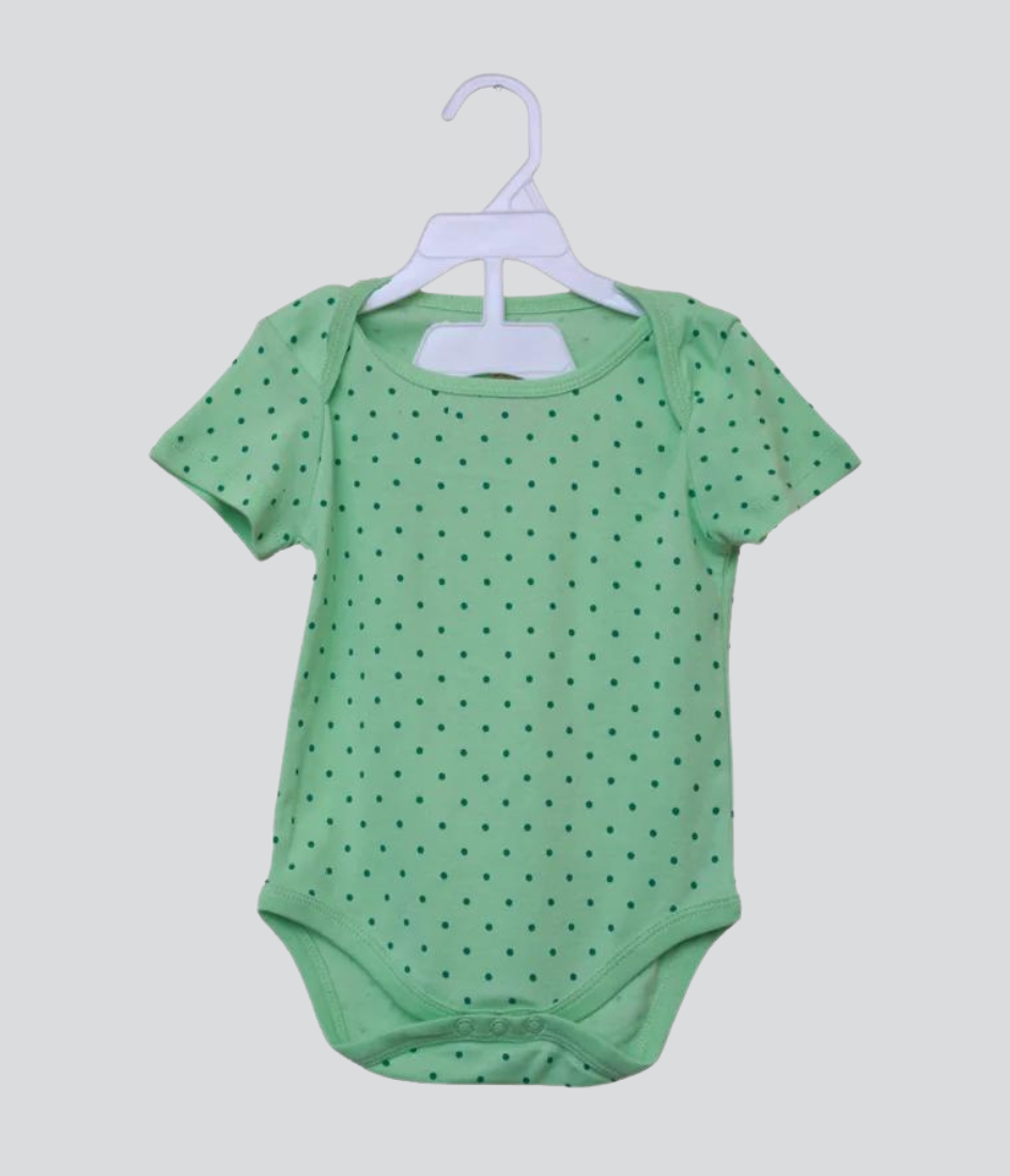 simple design romper for kid's green color